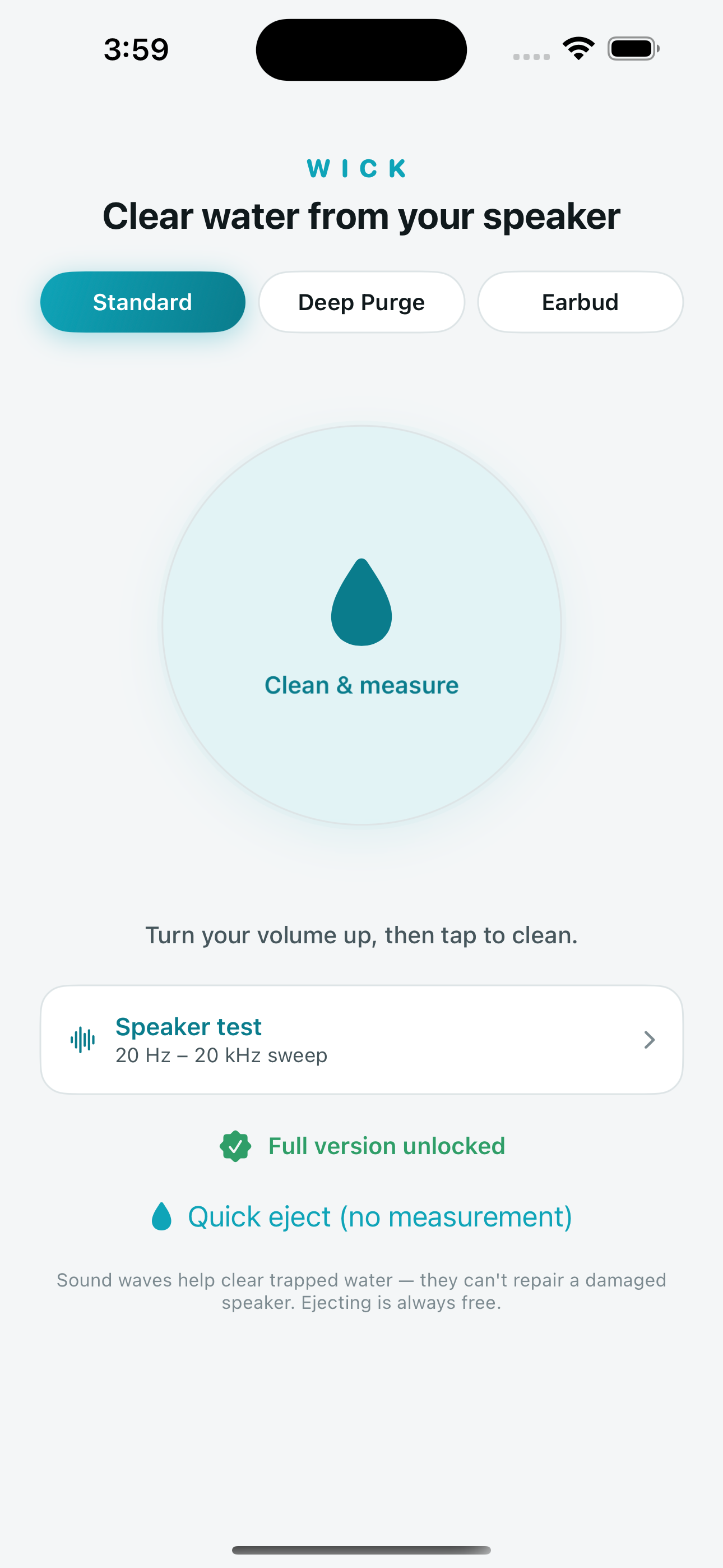 Wick app screenshot